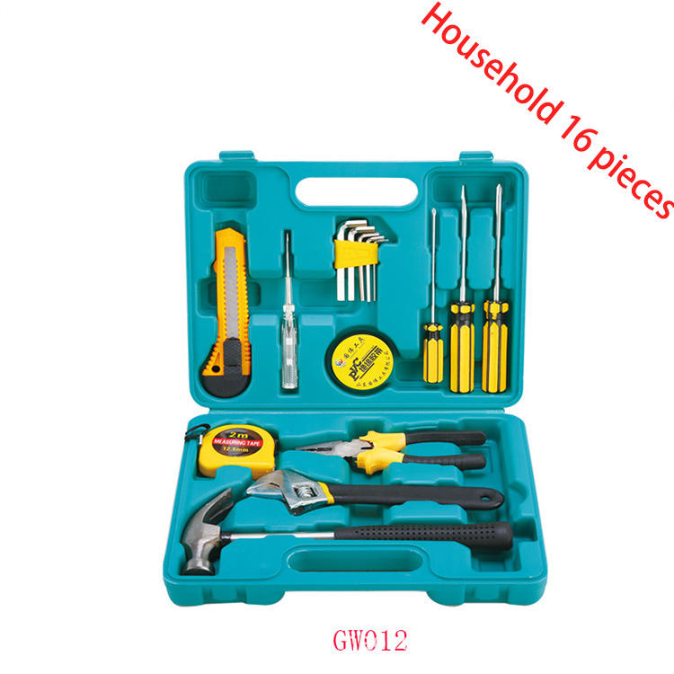 Hot Selling Multifunctional 6-16 Piece Emergency Hand Tool Kit Includes Screwdriver for Home Repair Box