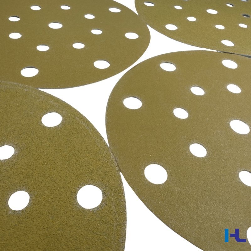 150mm 125mm 6hole 8hole Golden Yellow Abrasive Sand Sanding Disc Paper Like 3m 236u