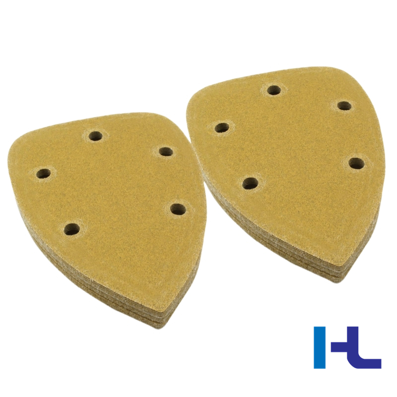 100mm 115mm 125mm 5inch 17holes Yellow Hook&Loop Sand Abrasive Ceramic Sanding Grinding Disc for Polishing Car, Vessel, Wood, Metal