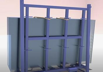 Compact L Frame Glass Shelving System