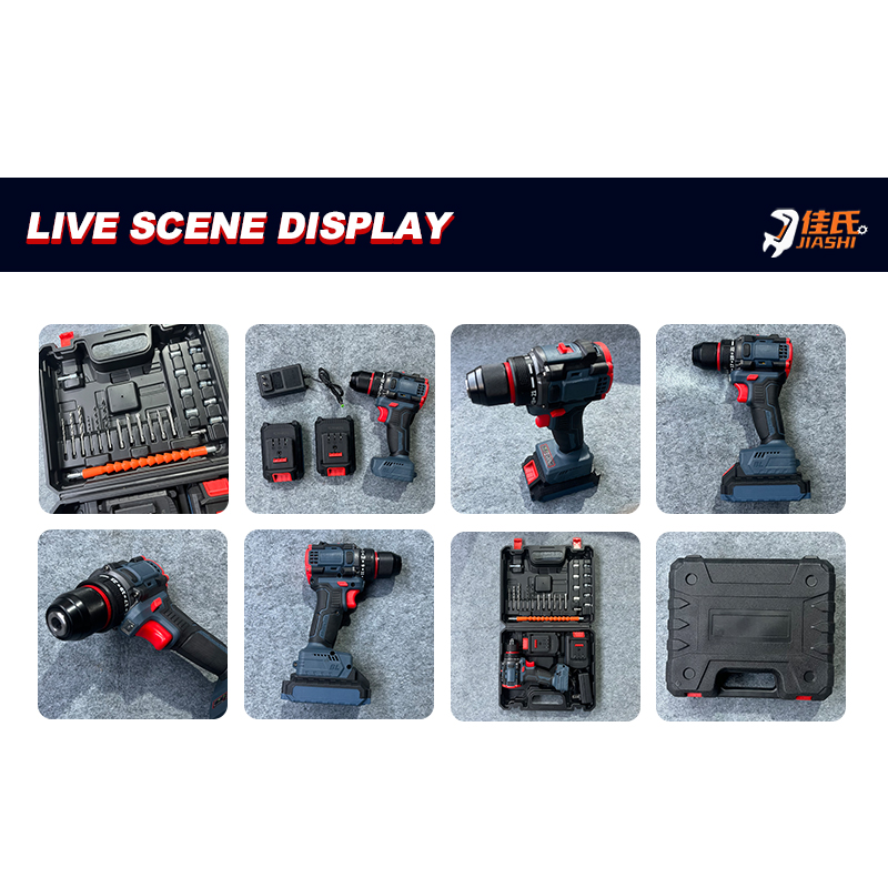 High-Power Lithium-Ion Cordless Impact Drill Set with Hard Case Multi-Functional for Car &amp; Home Repair OEM Customizable