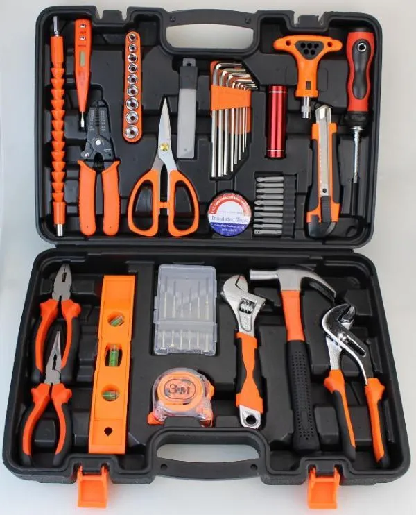 46PCS 1/4"&1/2" Multifunction Socket Wrench Combination Repair Tools Set