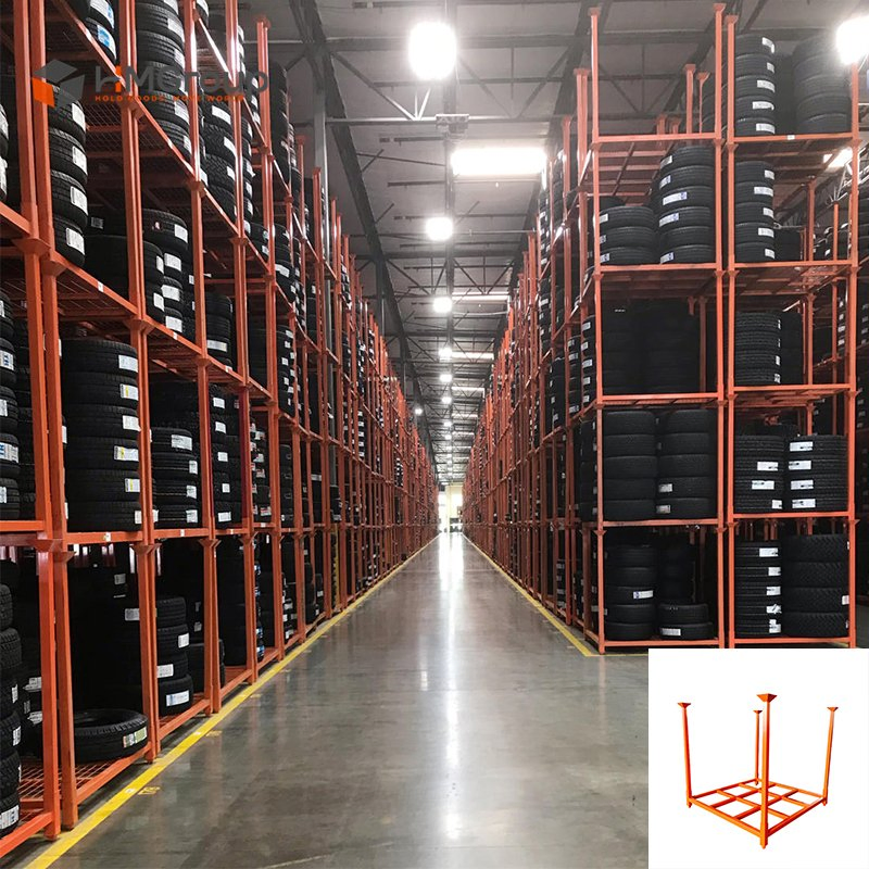 Mobile Portable Metal Warehouse Tire Rack Storage System for Sale