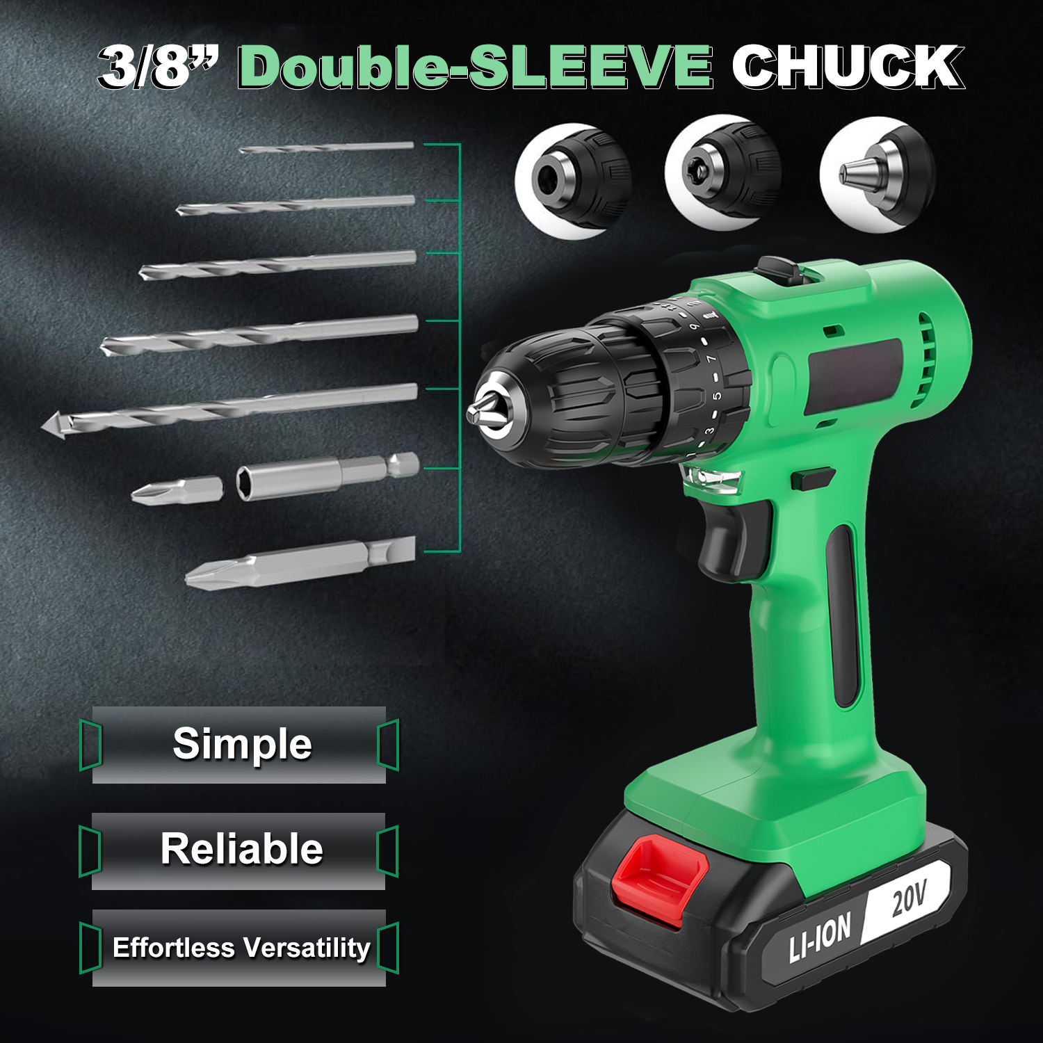 20V Cordless Mini Drill Tool Set Battery Powered 30mm Max OEM Customizable Rechargeable for Construction Home Renovation