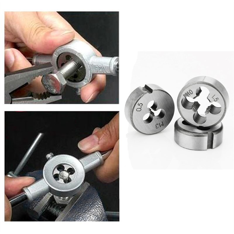 Hand Tools Thread Repair Tool Kit Threading Tap and Die Set M3-M12 Screw Thread Plugs Taper