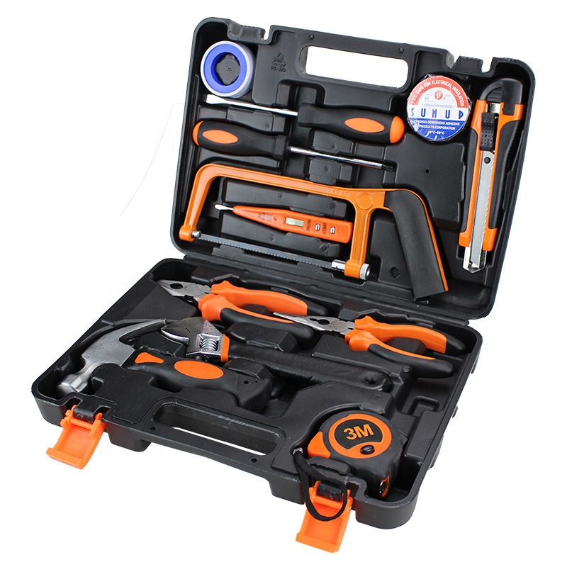 13PCS Professional Household Tool Set Portable Hand Tool Kit with Storage Case for Daily Home Maintenance and DIY Repair Tasks