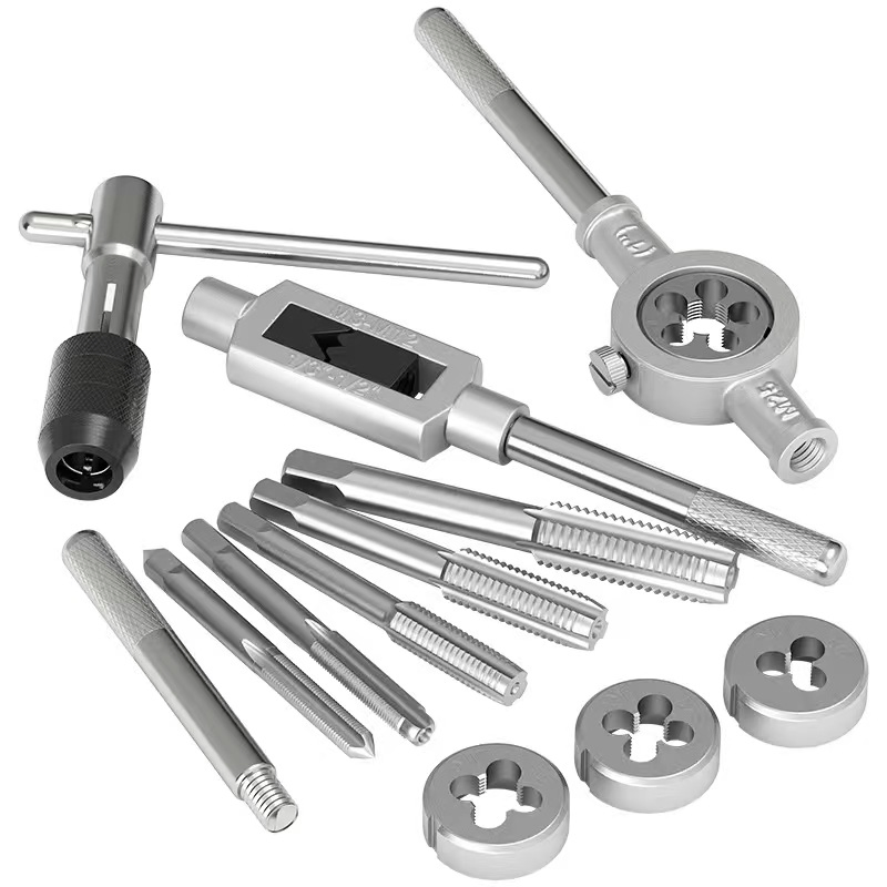 Hand Tools Thread Repair Tool Kit Threading Tap and Die Set M3-M12 Screw Thread Plugs Taper