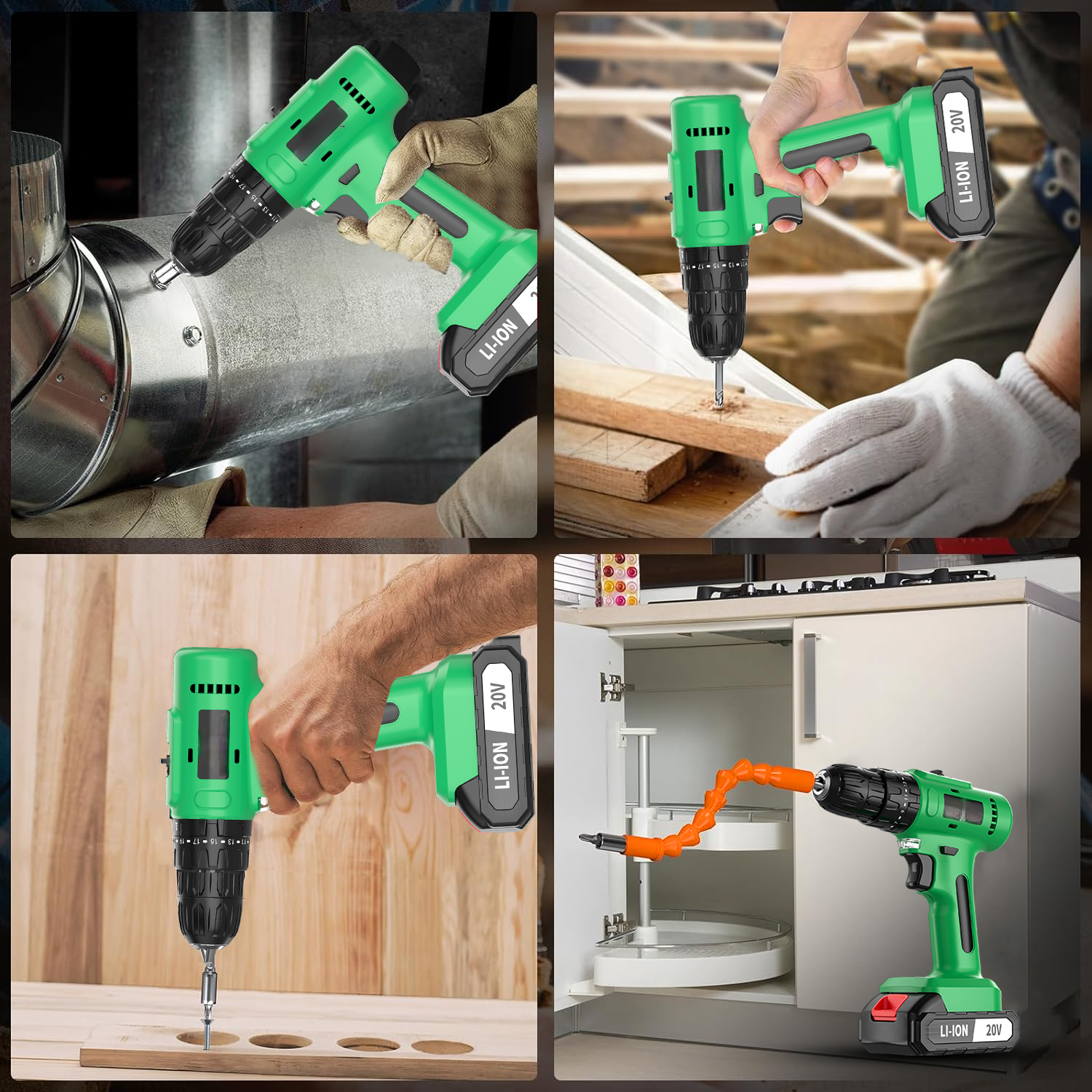 20V Cordless Mini Drill Tool Set Battery Powered 30mm Max OEM Customizable Rechargeable for Construction Home Renovation