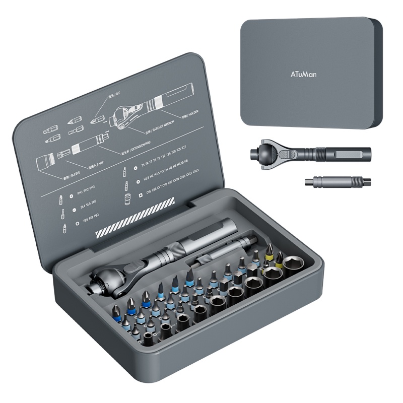 40-in-1 Precision Screwdriver Sets Professional Repair Tool Kit With Flat Head &amp; Multiple Bits For Electronics Phone Computer