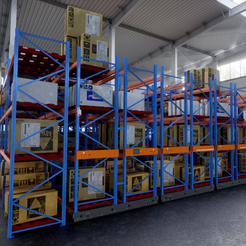 Industrial Warehouse Electric Mobile Racking Systems for Quick Rotation