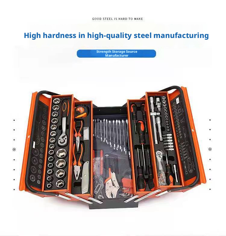 Home Car Repair 85pcs Gloves Safety Home Car Toolbox Wrench Socket Set Mechanical Metal Box Glove Toolbox