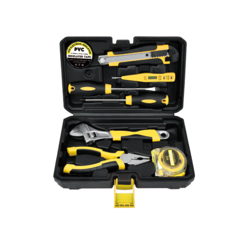 General Household Hand Tool Kit with Plastic Toolbox Cordless Lithium Drill Set