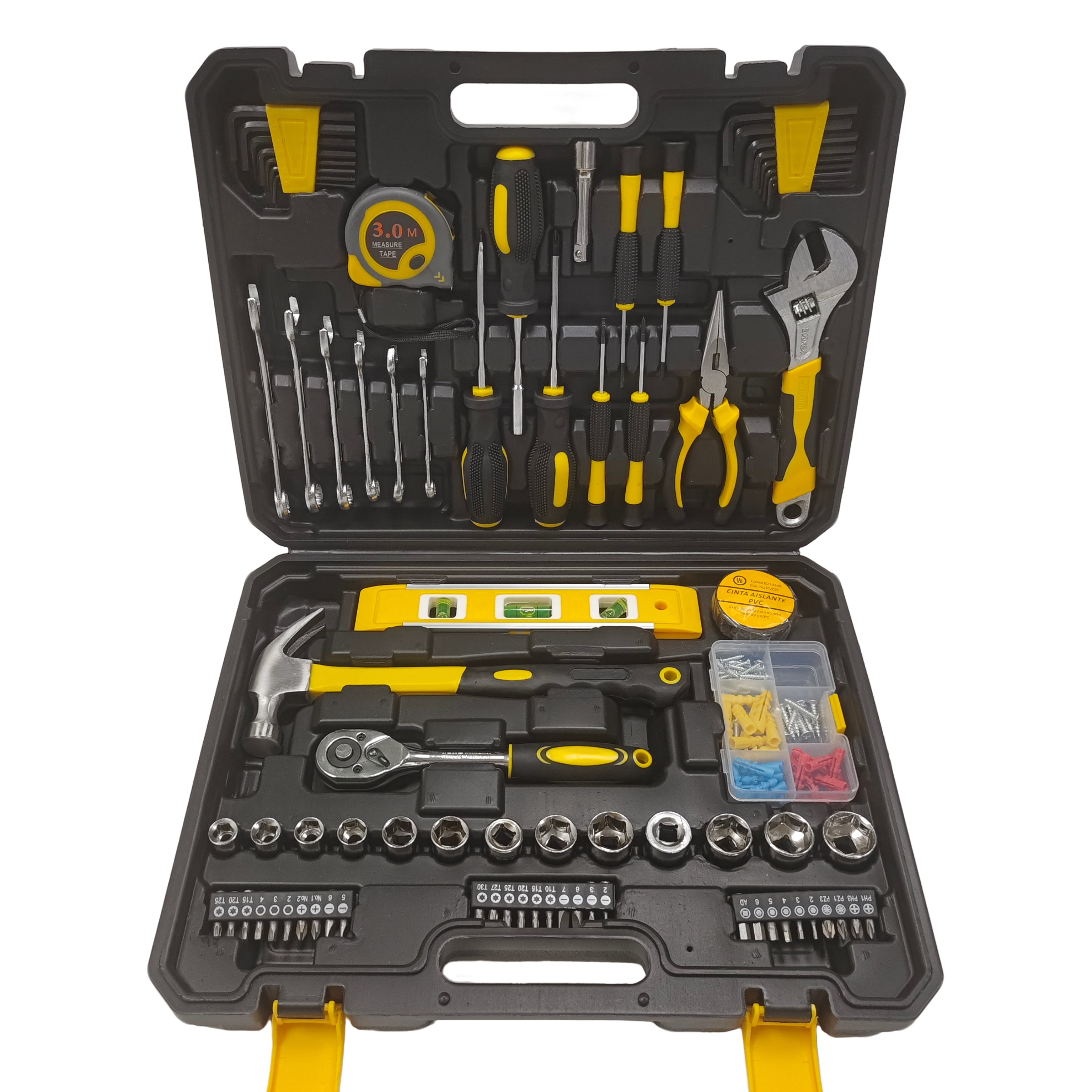 Certified 108PCS Household Emergency Kit All-in-One Home &amp; Garden Repair Tool Set with Hard Case OEM Available