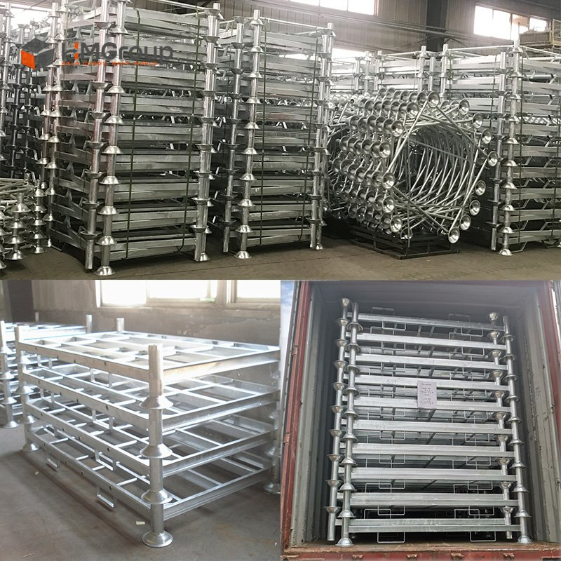 Hot DIP Galvanized Warehouse Transport Detachable Portable Stacking Rack System