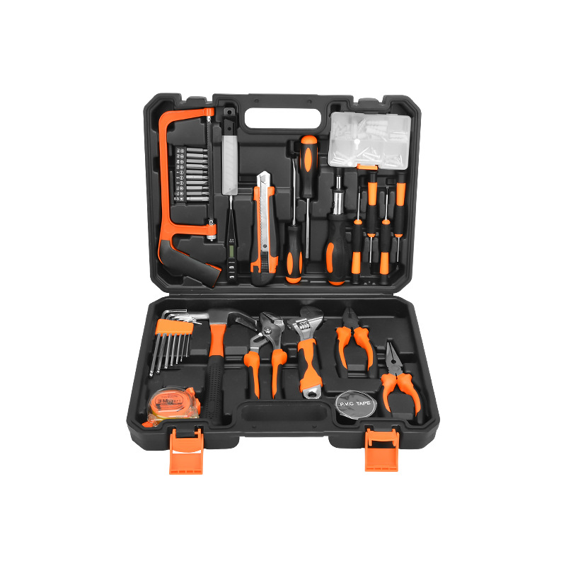 BOSXI Brand Home Hardware Large 105-Piece Emergency Repair Tool Kit Combination Wrenches Hard Case Carbon Steel Hand Operated 1