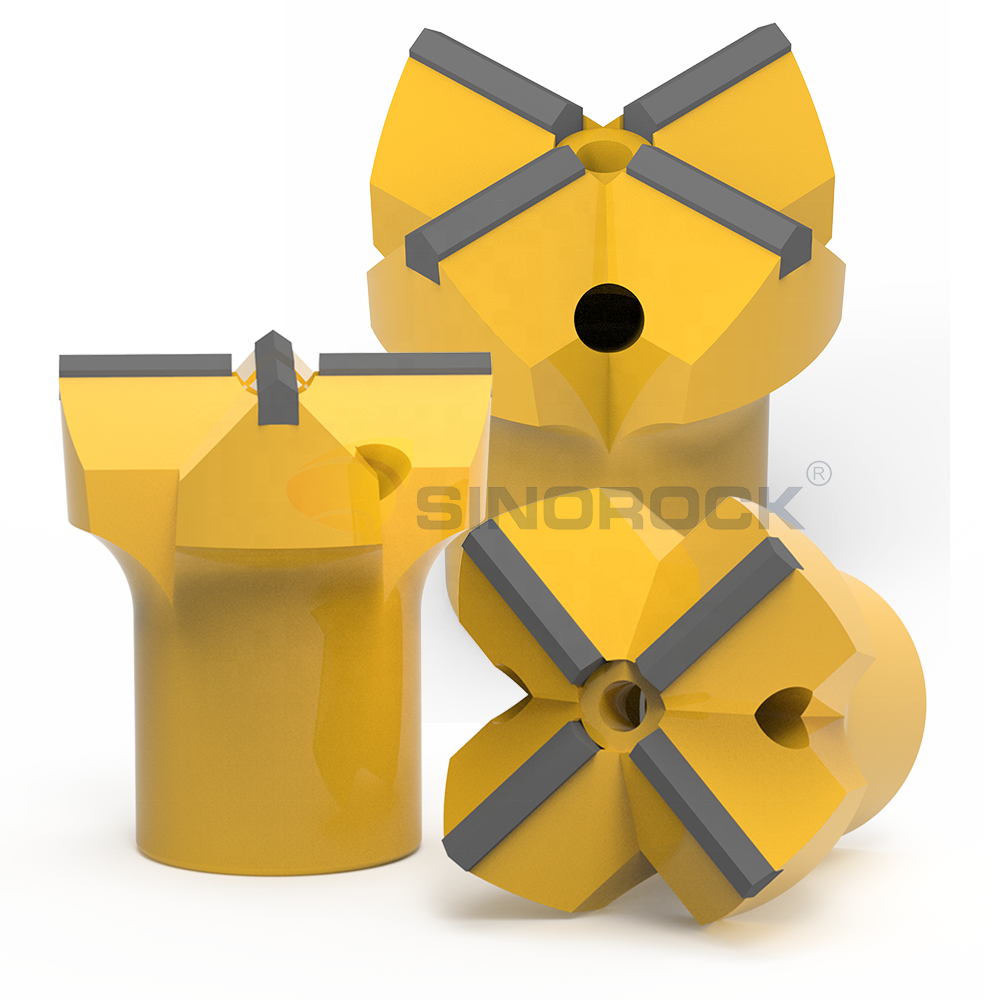SINOROCK IBO Self Drilling Anchor Drilling System EXX Type R32 R51 Cross Bit SDA Anchor Bit