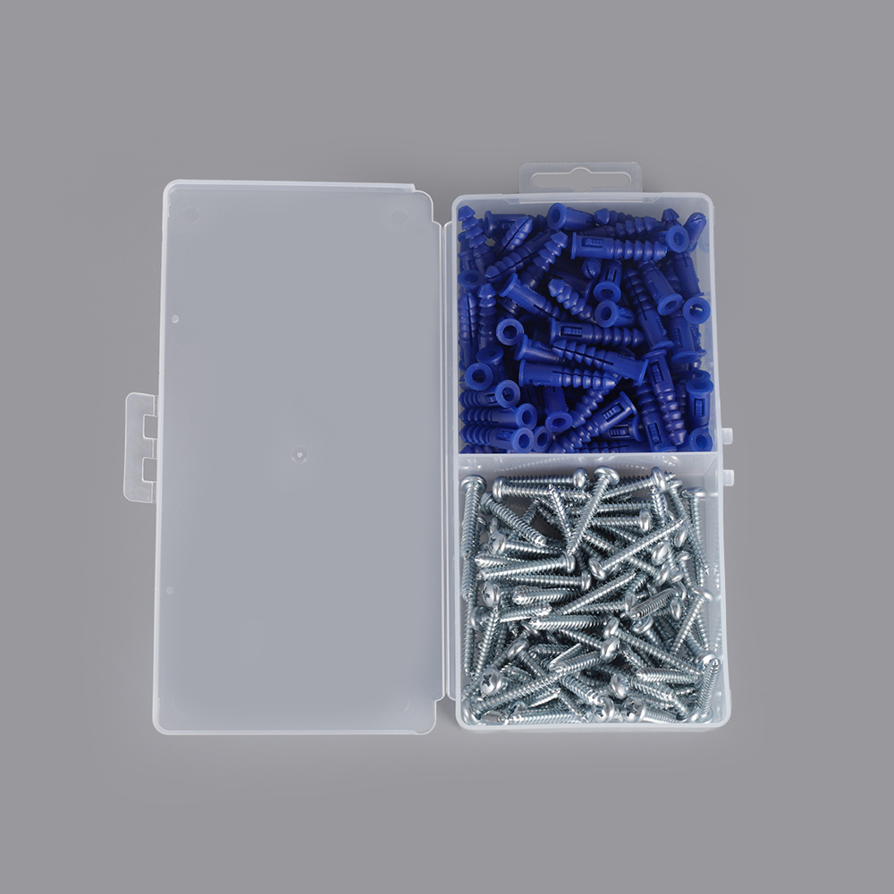 201pcs Drywall Anchors and Screws Assortment Kit with Drill Bit
