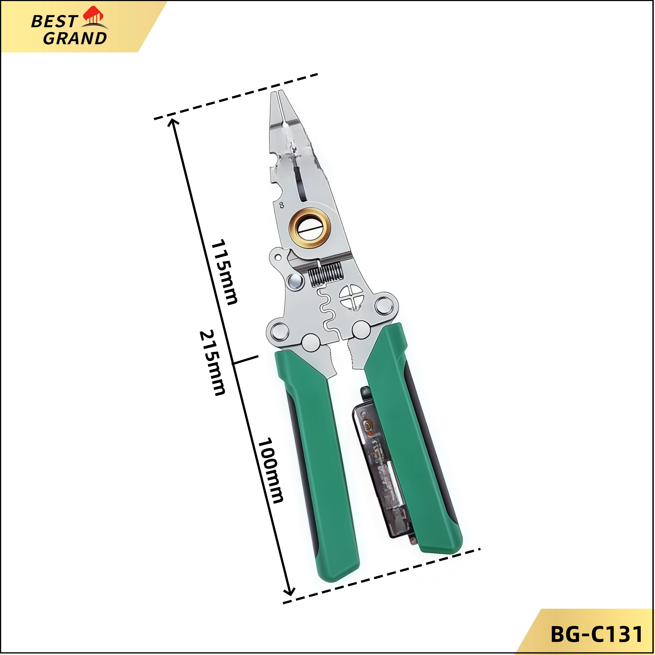New Metric Electrician Pliers Multi-Functional Folding Wire Stripper &amp; Crimping Tool for Wiring Repair Cable Cutting Tool
