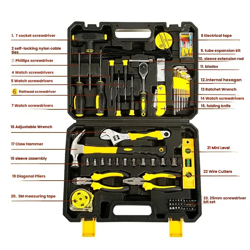 High Combination Toolbox Multi Function Household Repair Tool Sets