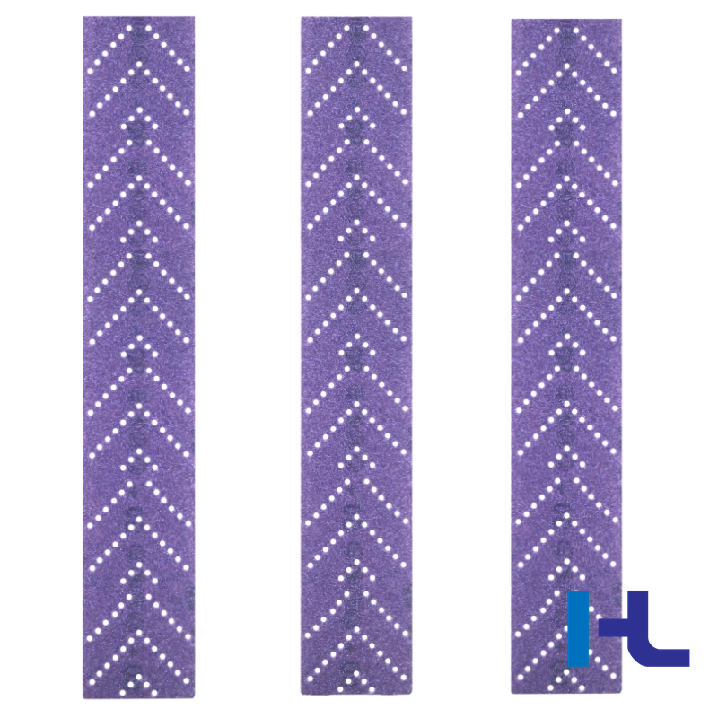 Purple 150mm 125mm Wet Dry Waterproof Hoop and Loop Psa Film Ceramic Sandpaper Sanding Abrasive Sand Paper for Car Metal Automotive Paint