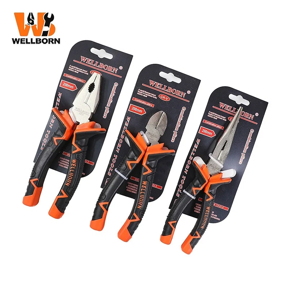 Heat-Insulated a-002 Needle Nose Chrome Vanadium Steel Pliers for Furniture Assembly