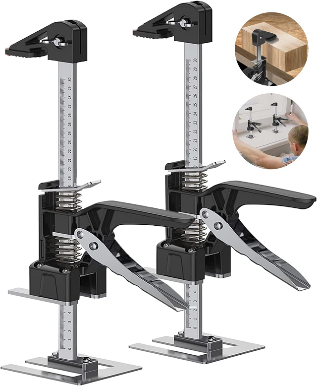 2 Pack 15.6 Inch Multi-Function Height Adjustment for Installing Windows and Doors Woodworking Tools Furniture Lifter Tool