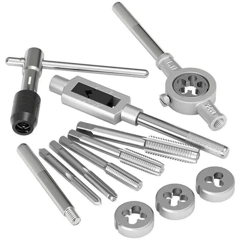 Hand Tools Thread Repair Tool Kit Threading Tap and Die Set M3-M12 Screw Thread Plugs Taper
