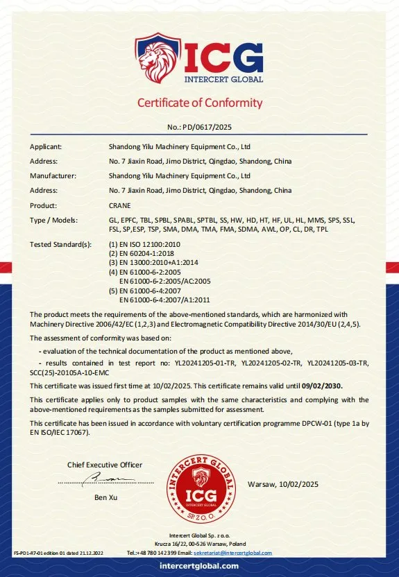 Vacuum Lifter Certifications