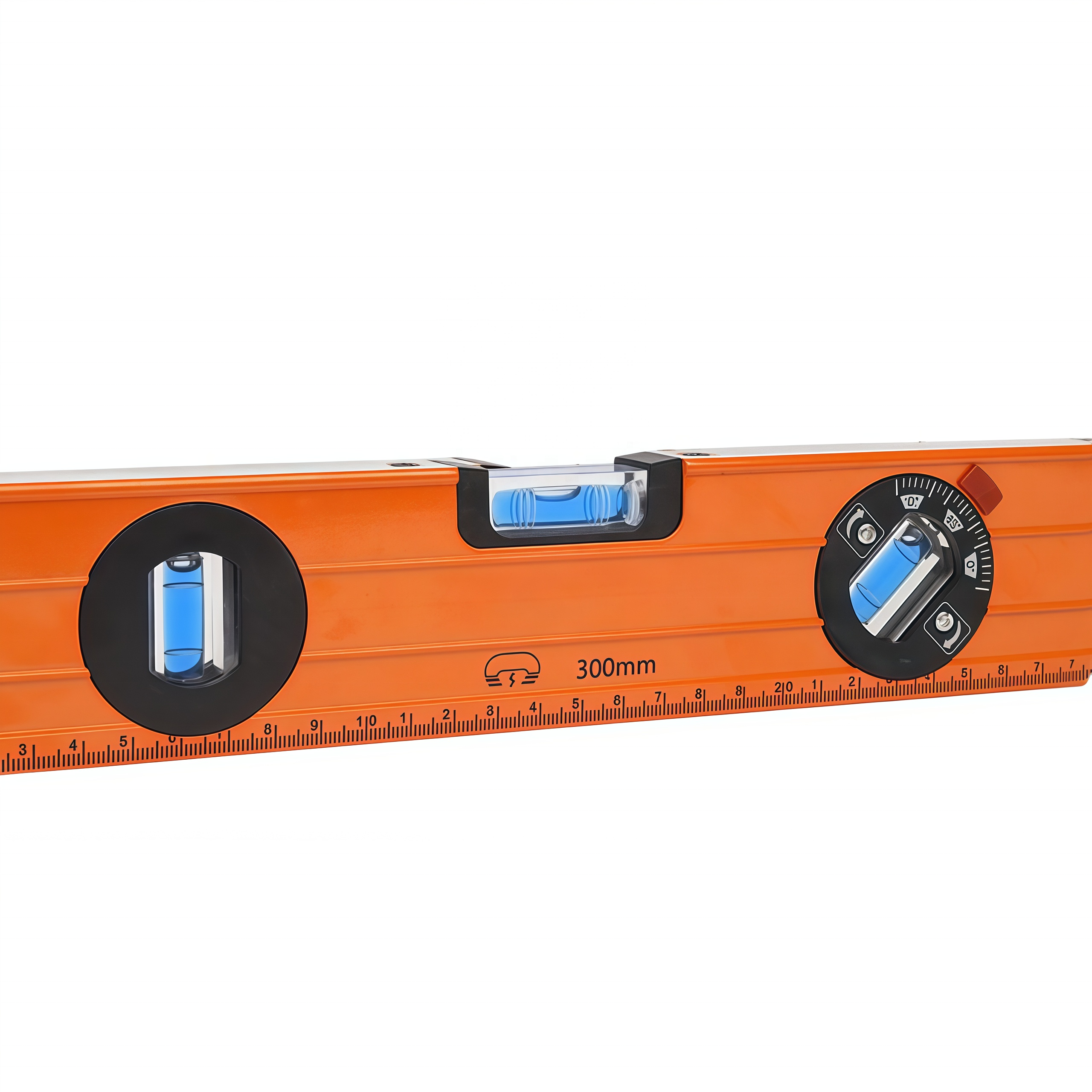 Solid Cast Aluminum Level Ruler High Precision Strong Magnetic Home Measuring Tool 200-600 mm Horizontal Spirt Level