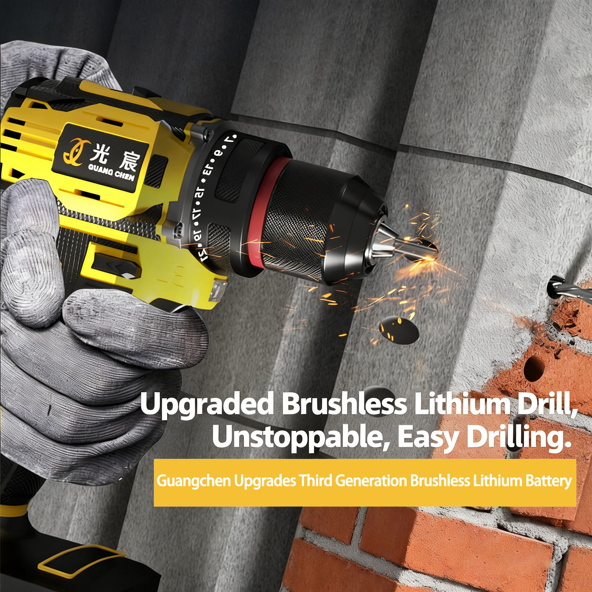 Professional 21V Max Cordless Electric Impact Drill Kit Multifunctional Hand Tool Set With Hard Case for Household Repair