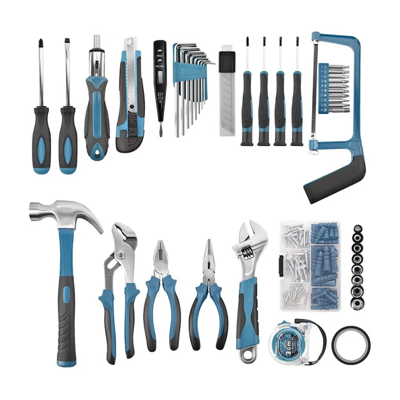 Interchangeable Bits Rust Resistant Customized Home Repair Multi Function Tool Set
