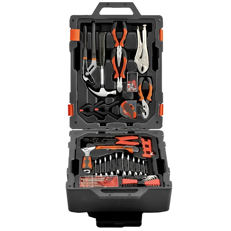 191PCS Trolley Tool Set Hand Tool Set with Aluminum Case Household Pliers Wrench Hardware Repair Screwdriver Kit, for Most Scenarios (48160191)