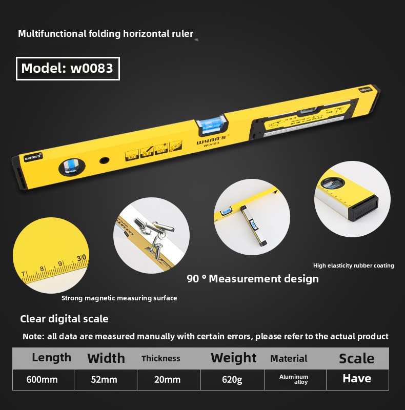 Industrial-Grade Mini Household Aluminium Alloy Spirit Level