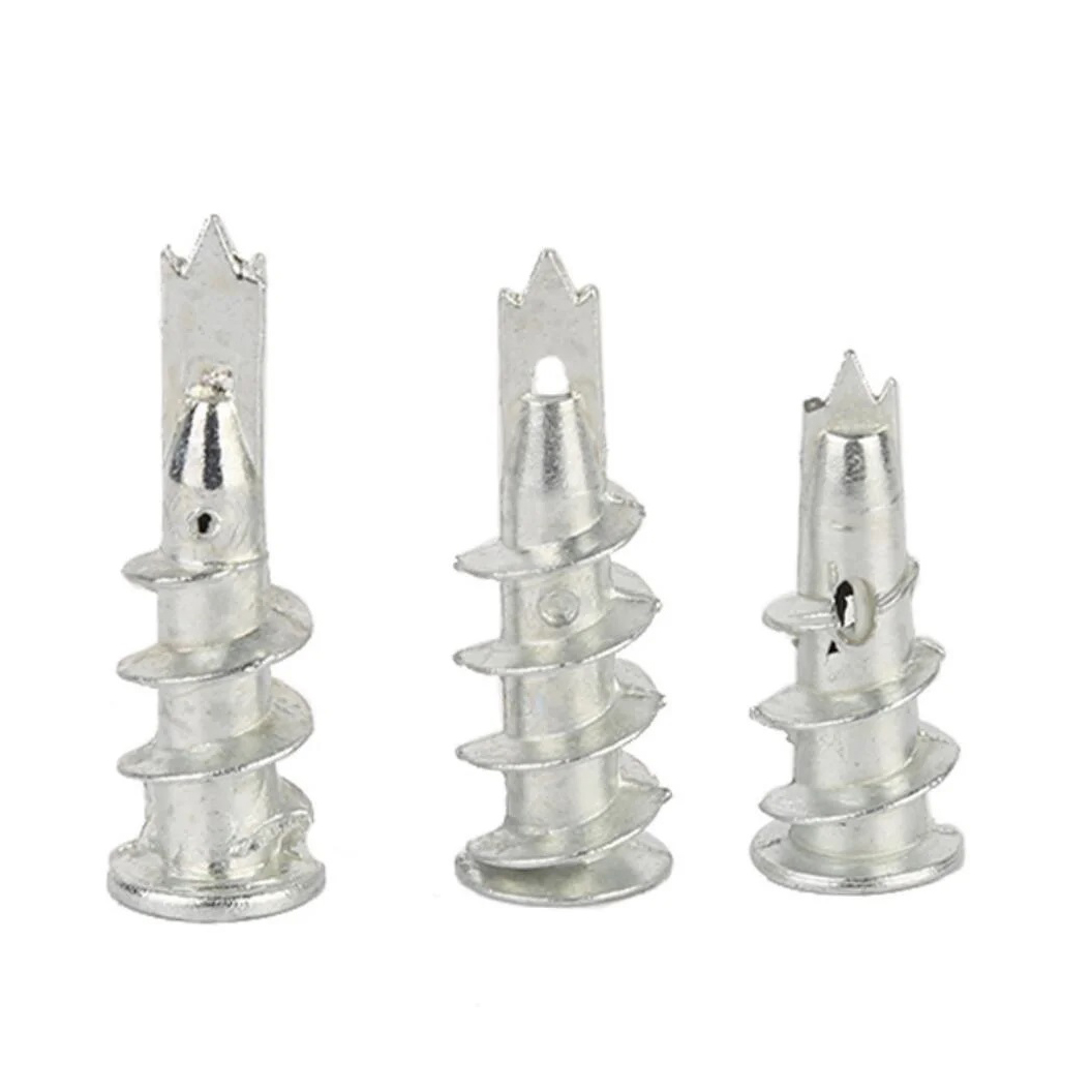 6*38 Heavy Duty Metal Zinc Alloy Easy Drive Self-drilling Self Drilling Drywall Wall Anchor Plug 38mm 1.5 M2.5