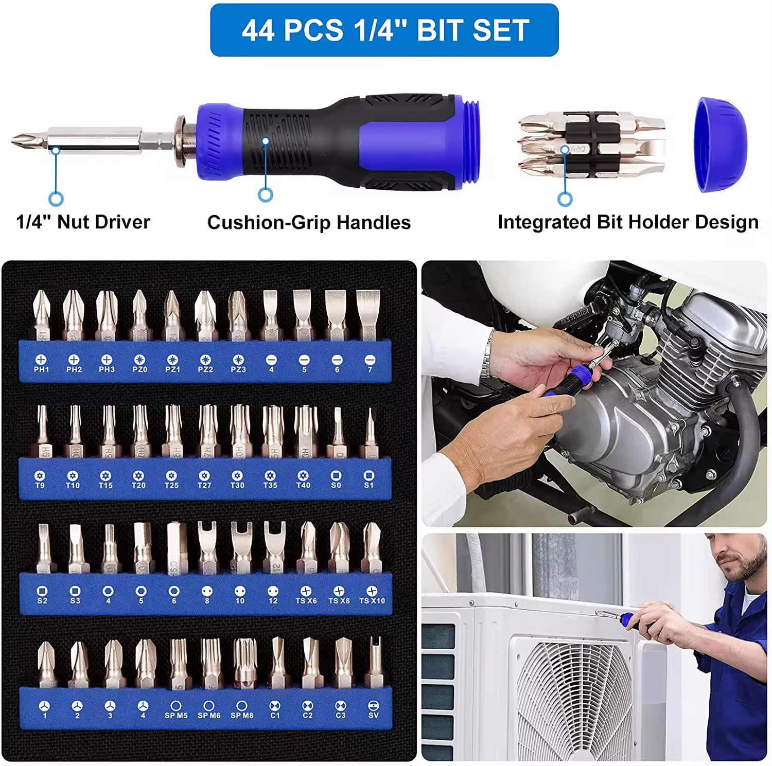 191-Piece Precision Screwdriver Set, Multi-Bit Repair Kit with 1/4" Nut Driver for Electronics &amp; Home Improvement