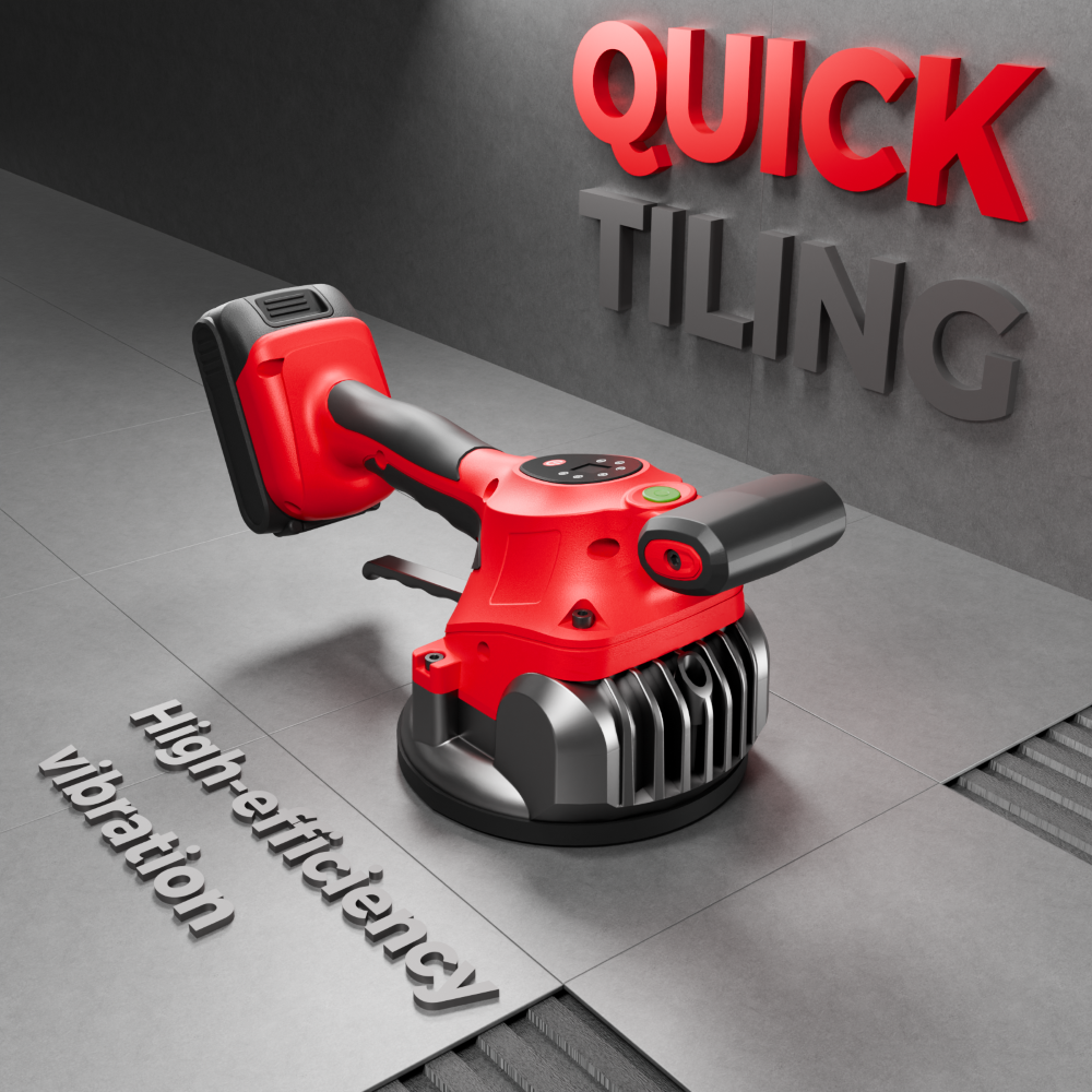 Tile Vibrating Leveling Machine Adjustable 6-Speed 16.8V Handheld Tile Vibration Paving Tool With Suction Cup