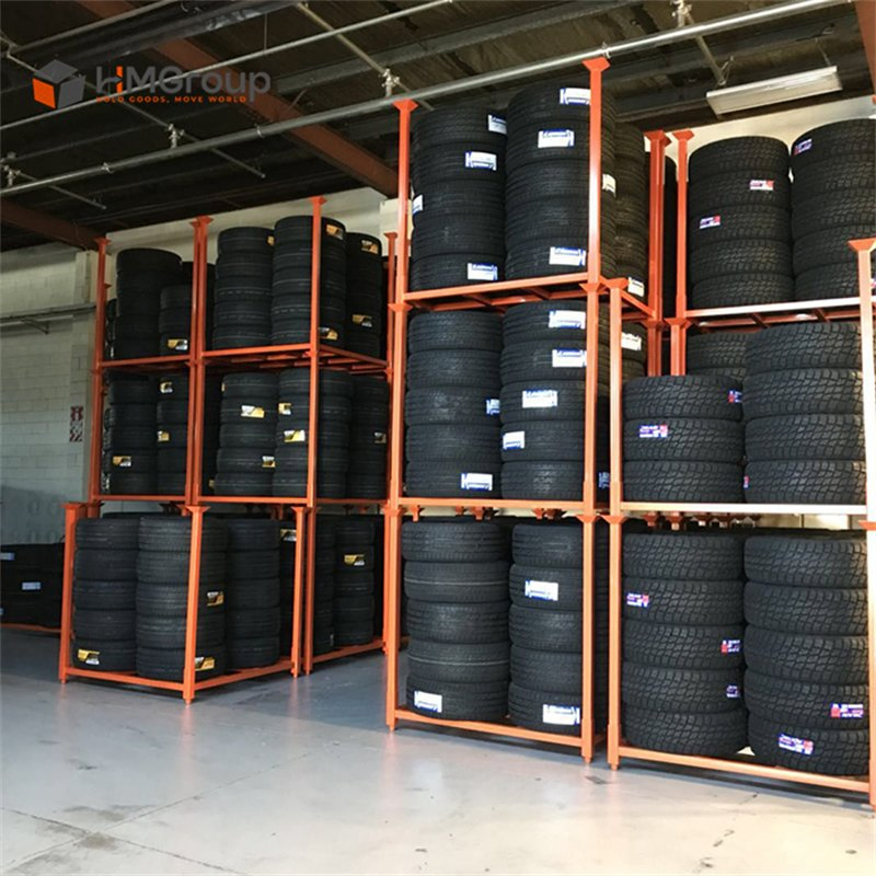 Truck Car Spare Commercial Mobile Steel Tire Rack Storage System
