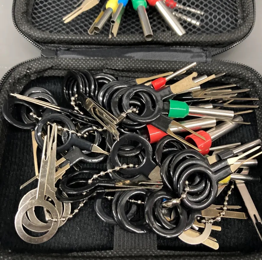 76Pcs Terminal Ejector Kit Pin Extractor Tool Set Release Electrical Wire Connector Puller Repair Key Removal Tools