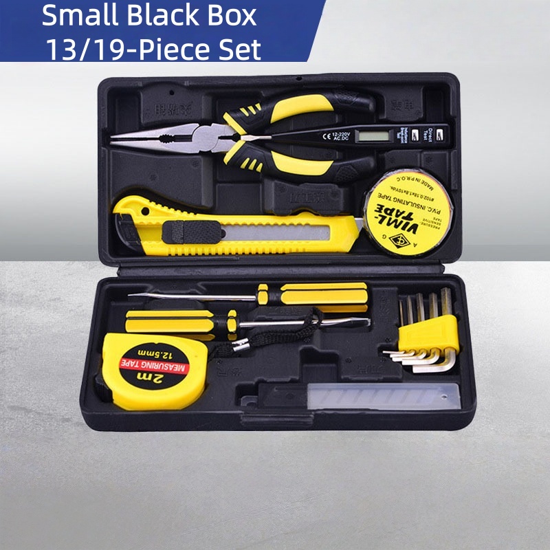 Insulated Hand Mini Carbon Steel Tool Set 13Pcs Electrician Kit Screwdriver Pliers Tape OEM Hard Case Safety Home DIY Powerlift