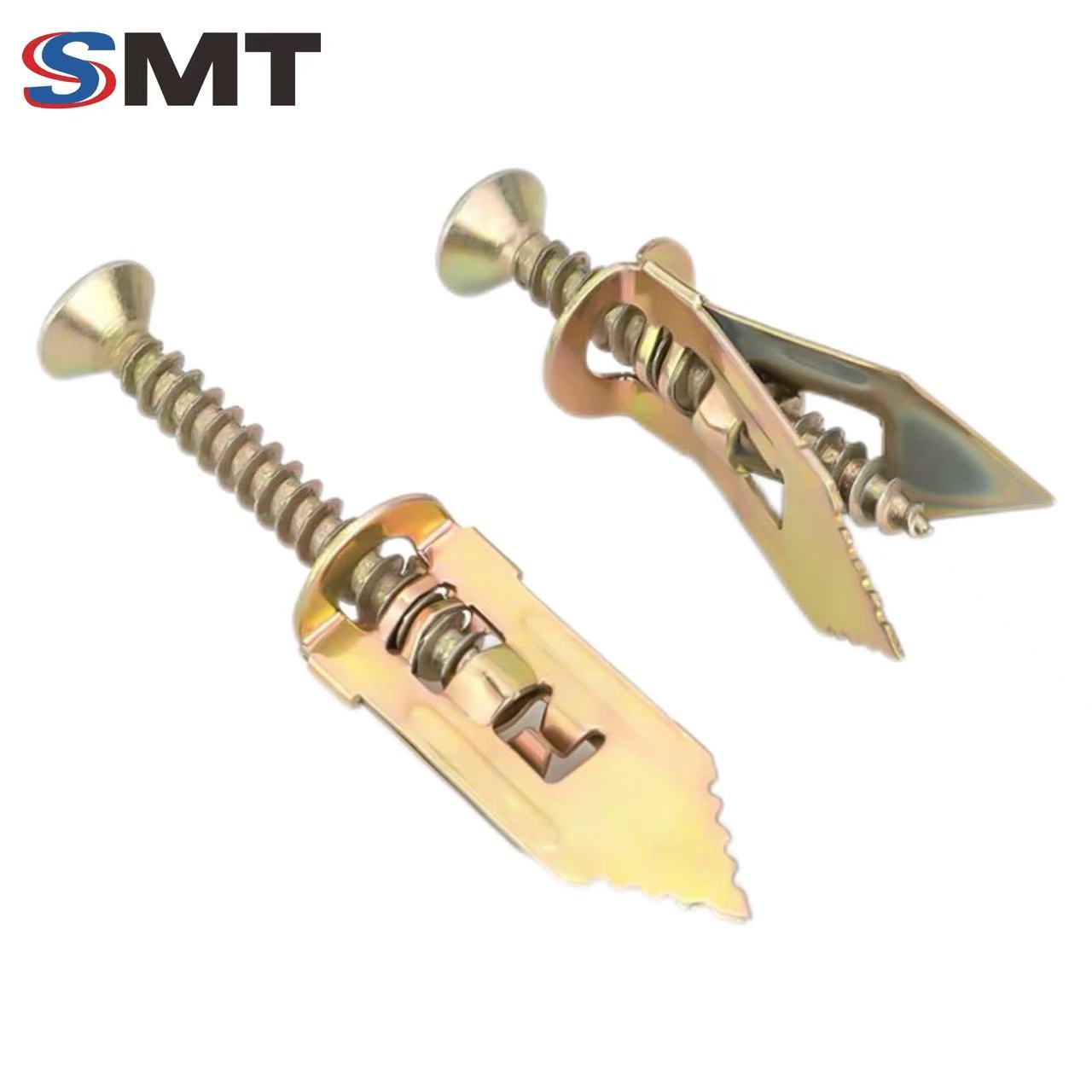 Steel Plasterboard Anchor Kit with Screws and Self Drilling Hammer for Drywall and Sheet Metal Galvanized Finish Removable