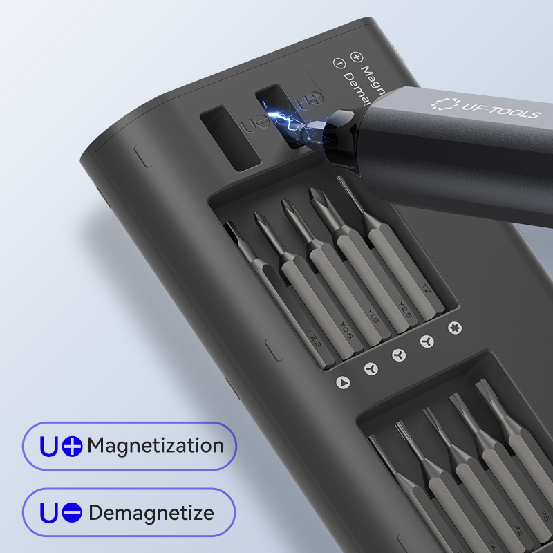 B Professional 34 in 1 Rechargeable Electric Screwdriver Kit Precision Repair Tools for Household DIY Square Tube Box