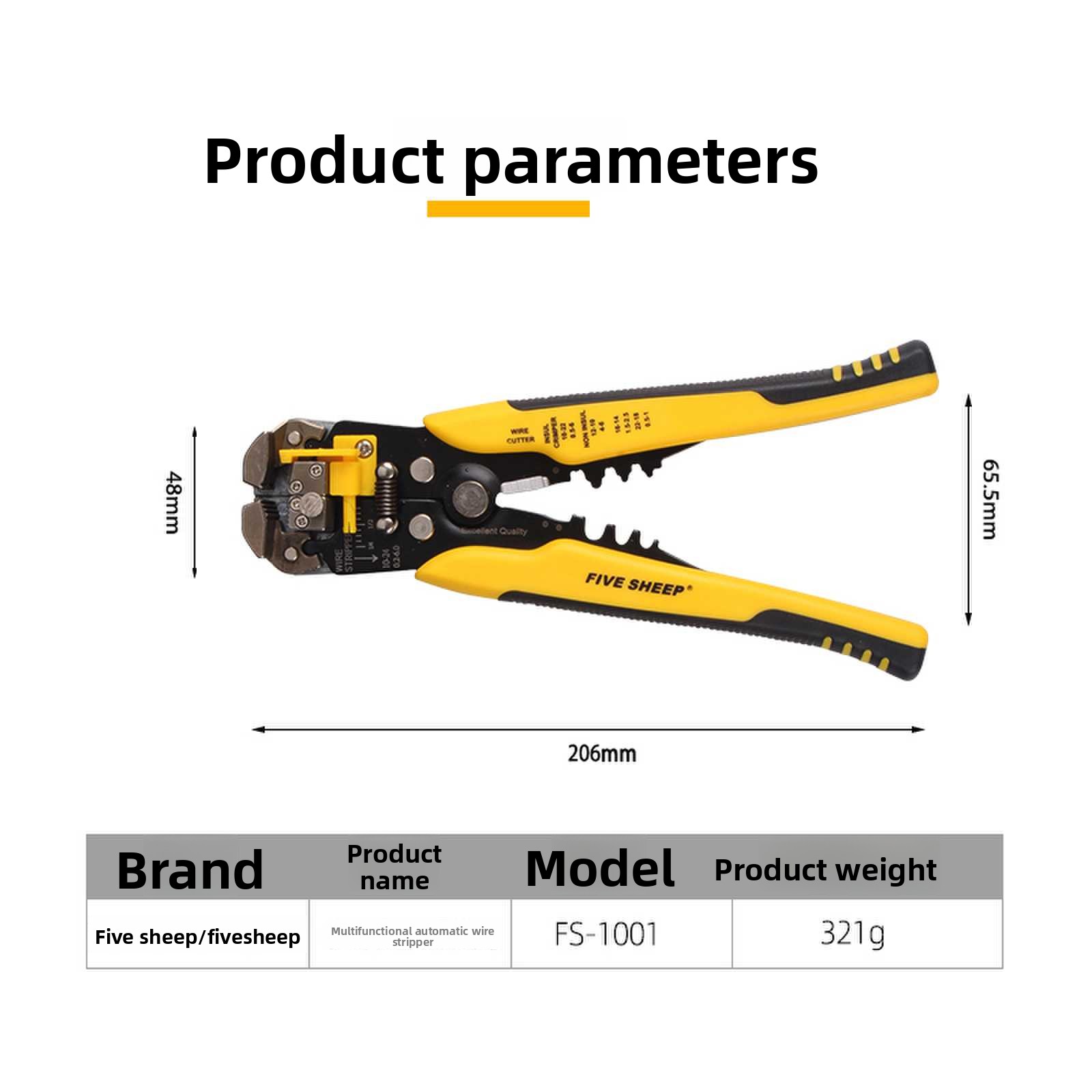 Multifunctional DIY Carbon Steel Wire Stripper Metric Durable ESD-Safe Soft Grip Handle Electrical Wiring Automotive Repair