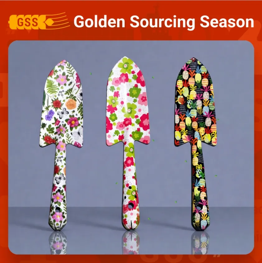 Household Garden Hand Tool Sets Potted Landscape Kits Iron-Made Colorful Printed for Kids
