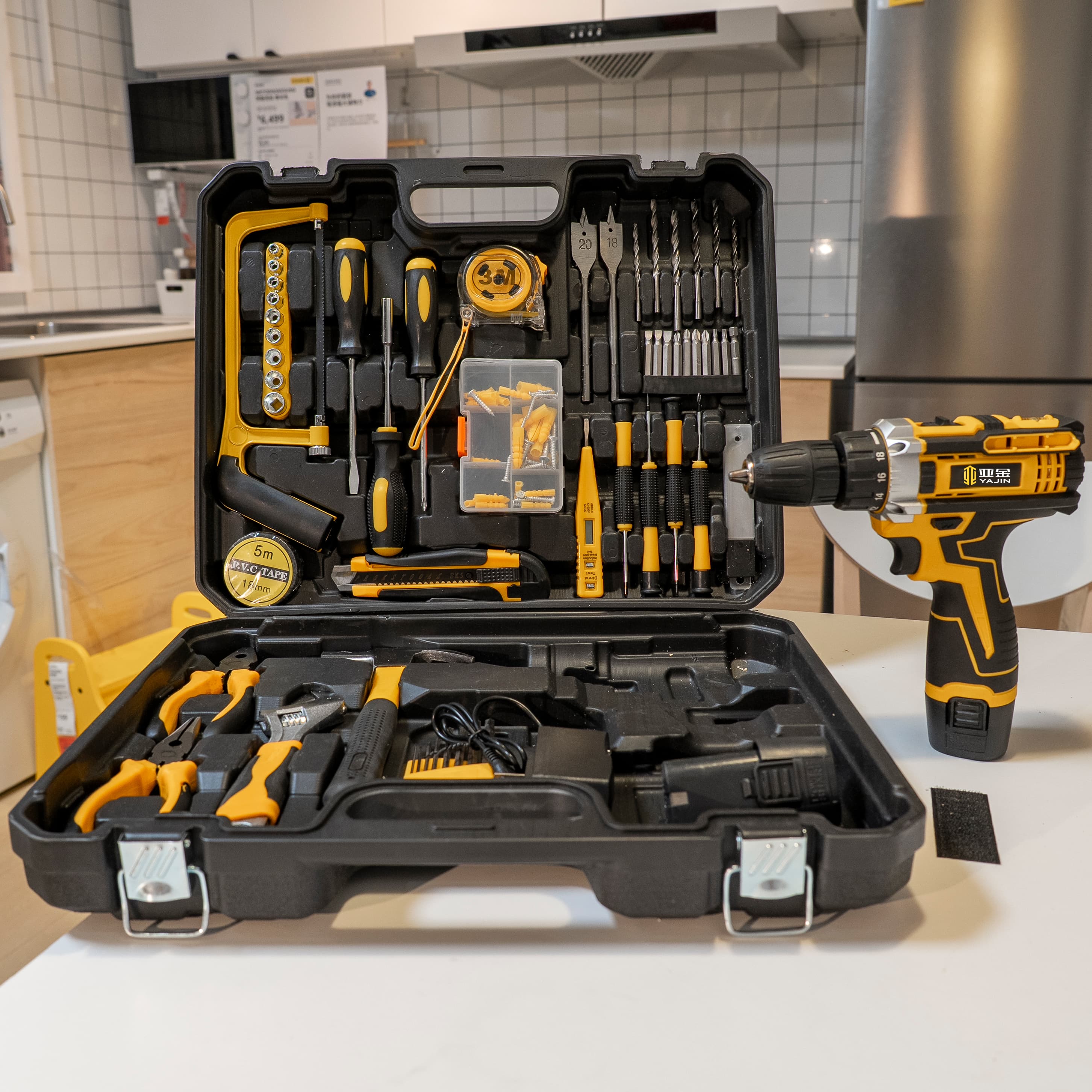 12V Lithium-Ion Cordless Drill Set for Home Repair and Furniture Assembly