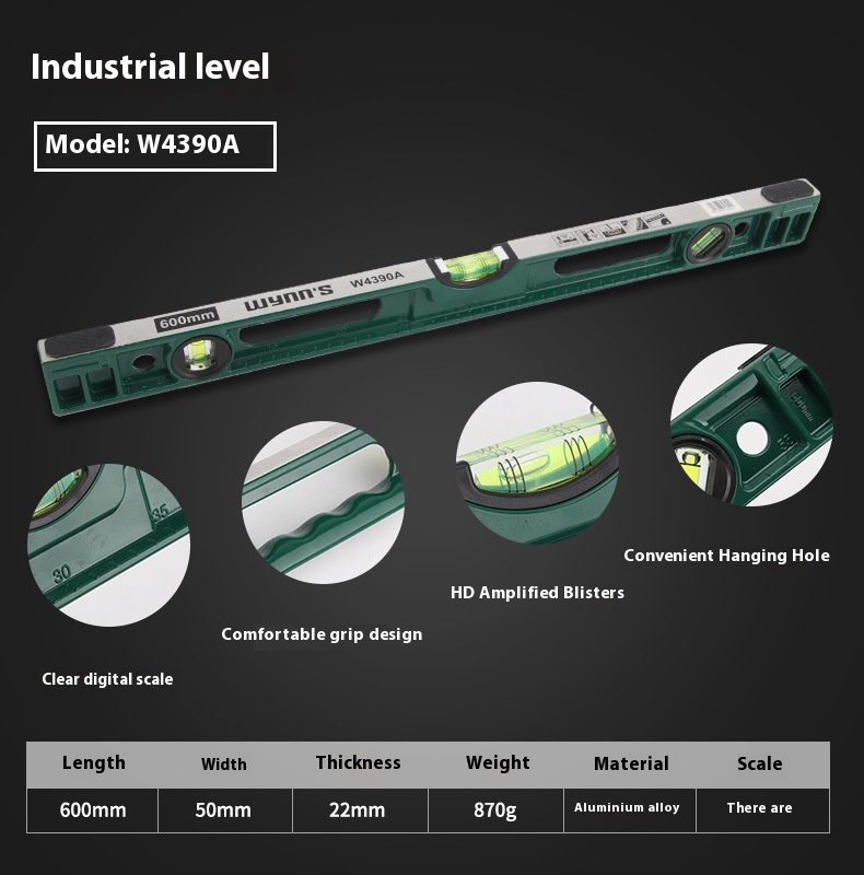 Industrial-Grade Mini Household Aluminium Alloy Spirit Level