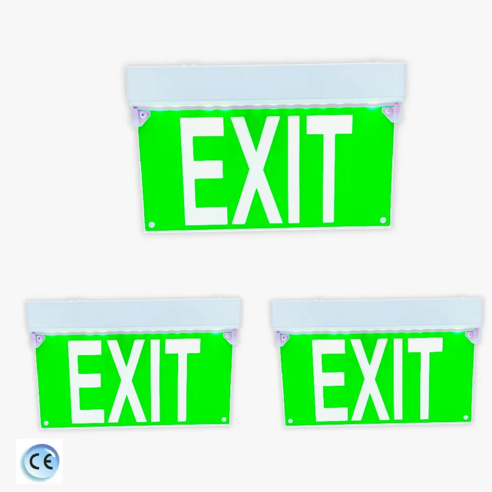 Factory Price Green White IP65 SMD2835 LED Emergency Exit Light Escape Light for Train Station Factory Airport