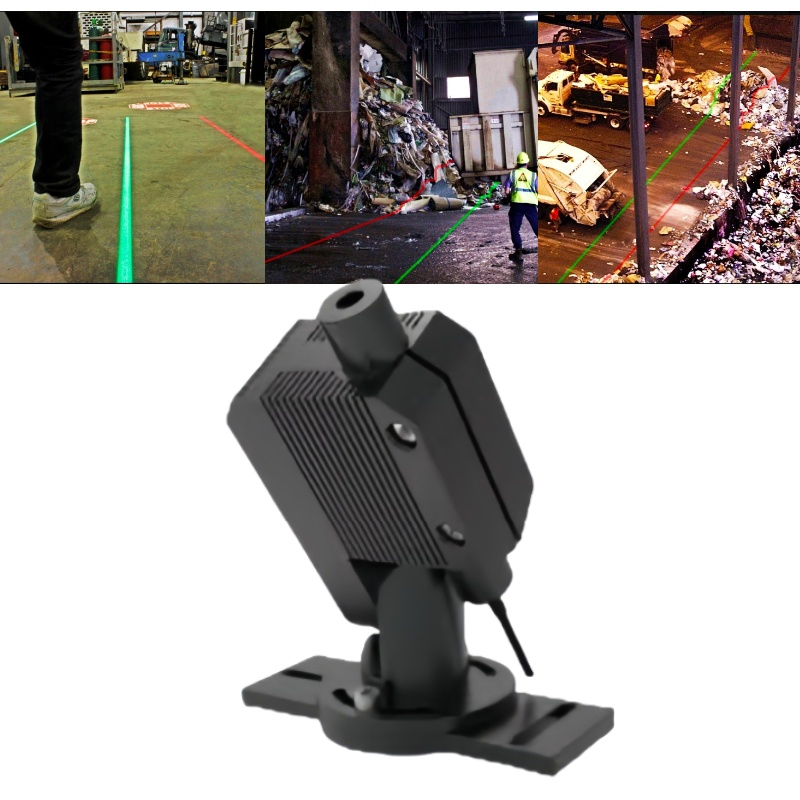 DC10-80V LED Warehouse Sidewalk Green Industrial Virtual Laser Line Light Strip Floor Marking Projector
