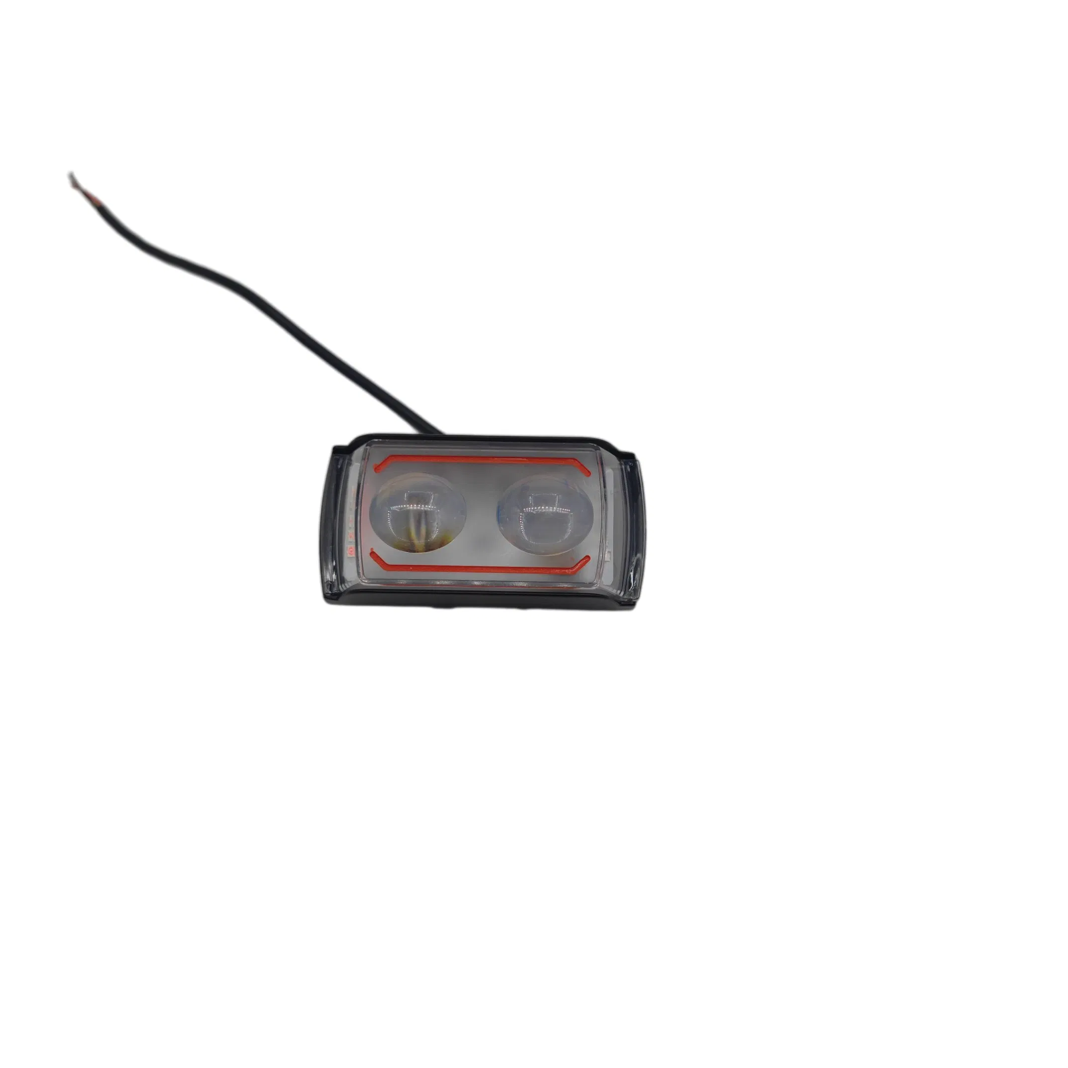 New Orange Stripe Small Three-Sided 2 Bead Spot Light