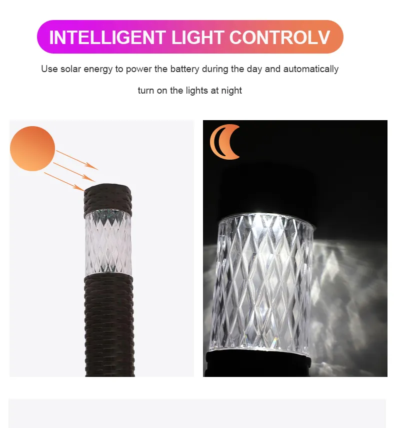 Rattan Solar Garden Lamp 2