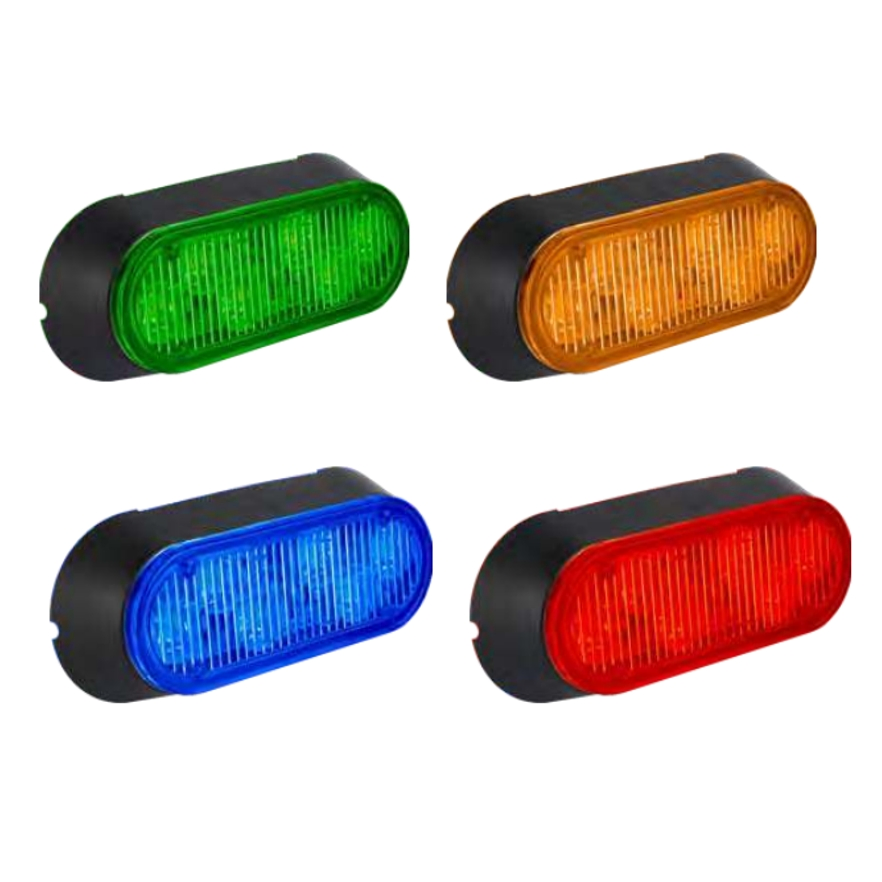 Multi-Color LED Strobe Light 12-24V Waterproof Emergency Light for Truck Side &amp; Rear